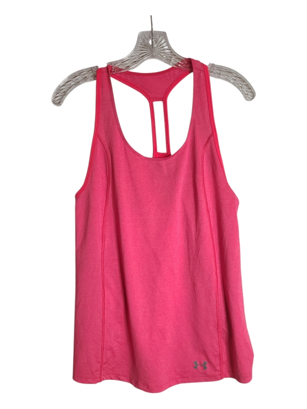 Under Armour HeatGear Racer Tank Top Pink Mesh Back Medium